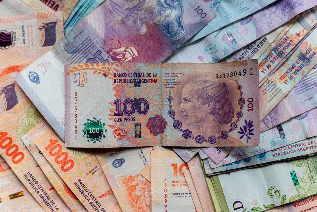 Argentine peso banknotes